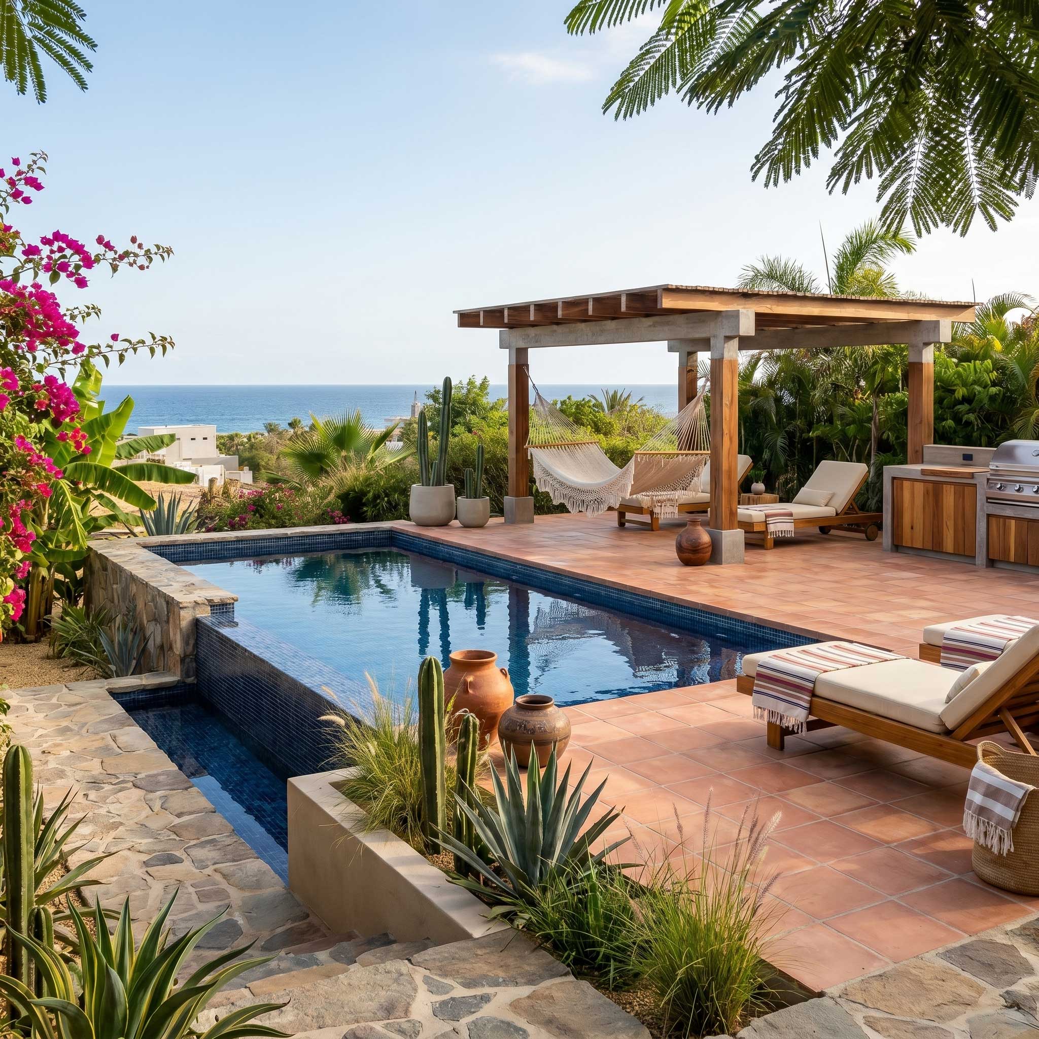Mountain Pool with an Ocean View